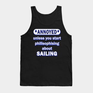 Sailing Sailboat Captain Nautical Rudder Saying Tank Top